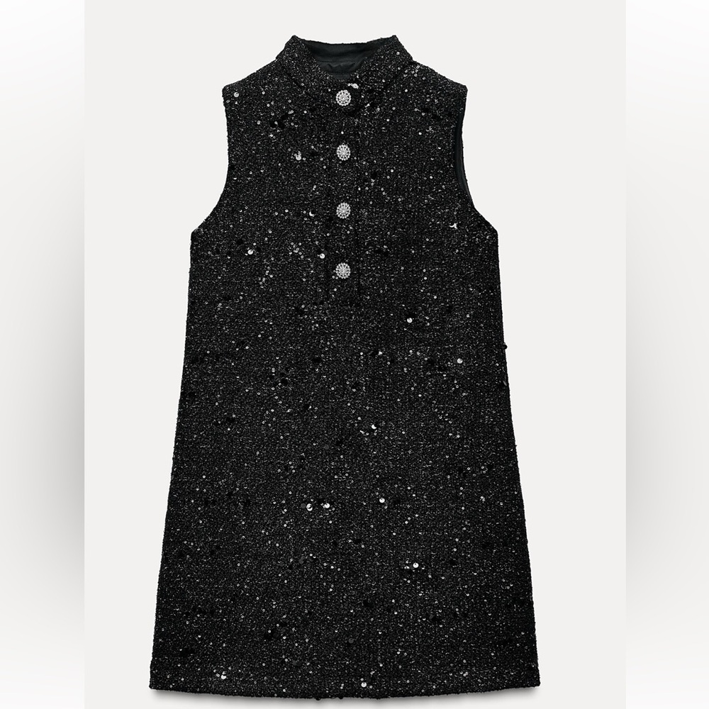 Zara Black Sequin Dress